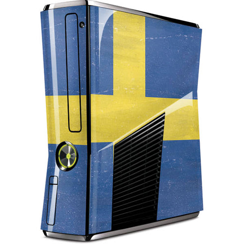 Sweden Flag Distressed Xbox 360 Slim (2010) Skin